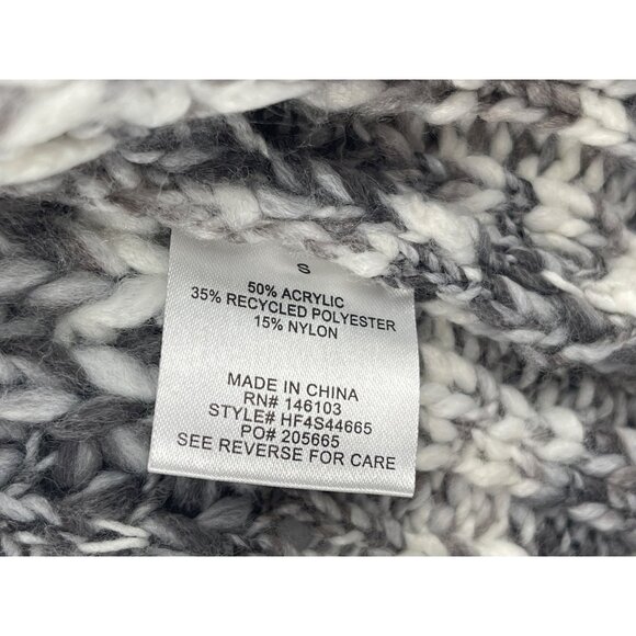 Hippie Rose White Gray Combo Knit Cardigan Sweater Small - Picture 7 of 13